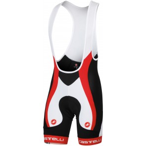 Castelli Velocissimo Due Fietsbroek zwart rood wit