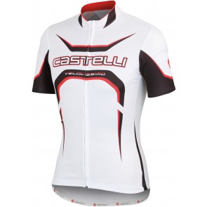 Castelli Velocissimo Tour Fietsshirt FZ wit zwart rood
