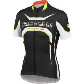 Castelli Velocissimo Tour Fietsshirt FZ zwart wit geel