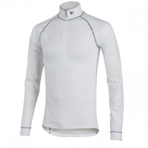 Pearl Izumi Baselayer Transfer Ondershirt met lange mouw en ritshals wit