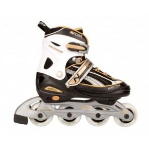 Nijdam Skates Semi-Soft zwart/zilvergrijs/goud