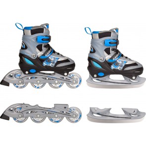 Eagle Skate met Schaats combo zwart zilver blauw