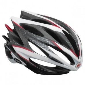 Bell Sweep Fietshelm zwart wit rood