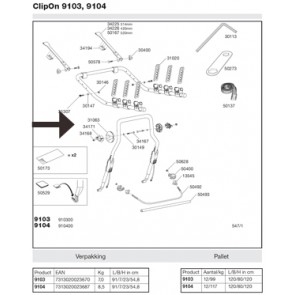 Thule Draaidop voor CLipOn 9103 en 9104 (Thule art. 34171)