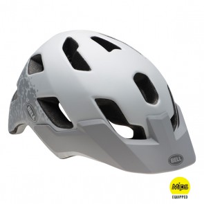 Bell Stoker MIPS Fietshelm mat wit zilver
